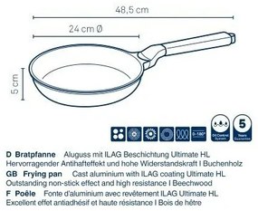 Kela Pan VITANA, odlew aluminiowy, szary, 24 cm