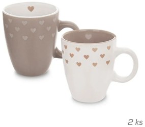 Orion 2-częściowy zestaw ceramicznych kubków Love Me, 140 ml