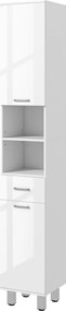 kleankin Szafka Łazienkowa, Szafka z Półkami i Szufladą, Regulowana, Biała