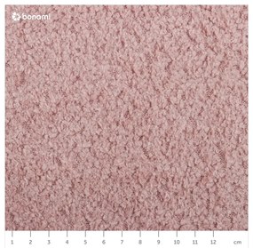 Różowy fotel z materiału bouclé Kukumo – Ame Yens
