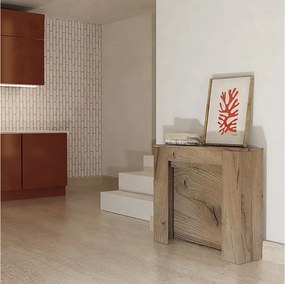 CLARA - Smukły rozkładany stół konsolowy z dębu od 25 cm do 2 metrów - zintegrowane przedłużenia - do 8 osób - darmowa dostawa