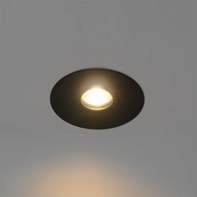 Nowoczesny reflektor wpuszczany czarny 12 cm - Buco