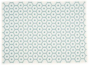 Turkusowy koc z mieszanki wełny 140x180 cm Honey Turquoise – Pappelina