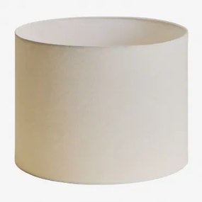 Arlina Abażur Do Lampy Z Tkaniny Distressed White & Ø40 Cm - ↑30 Cm - Sklum