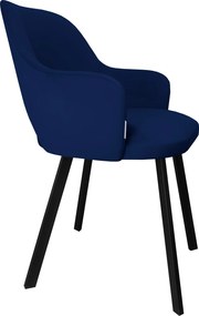 Krzesło Milano tkanina Welur noga metalowa : Kolor nogi - Czarna profil, Kolor tkaniny - VELVET - MG16, Typ siedziska - Siedzisko stałe
