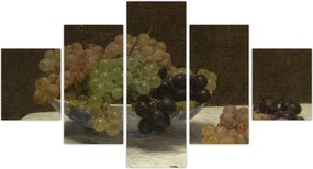 Obraz - Henri Fantin-Latour, Still Life with Grapes and a Carnation, reprodukcje (125x70 cm)