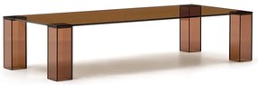 Brązowy szklany stolik 60x140 cm Adularia – Kave Home