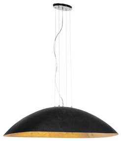 Industrialna lampa wisząca czarna ze złotem 115 cm - Magna Nowoczesny Oswietlenie wewnetrzne