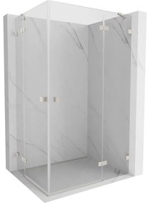 Mexen Lunar Duo kabina prysznicowa uchylna prawa 105 x 75 cm, transparent, nikiel szczotkowany - 834-105P-075L-97-00