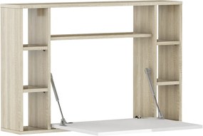 Składane biurko ścienne sonoma + biel Z3-S93
