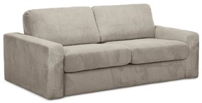 Jasnobrązowa sztruksowa rozkładana sofa 195 cm Nona – Makamii