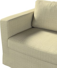 Pokrowiec na sofę Karlstad 2-osobową nierozkładaną długi kolor beżowy tkanina strukturalna