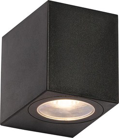 Inteligentna lampa ścienna zewnętrzna czarna IP65 z Wifi GU10 50mm - Baleno