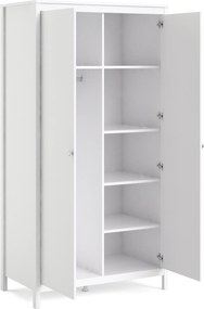 Elegancka szafa ubraniowa na nóżkach Madrid 2D biały mat