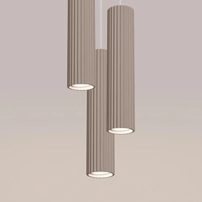 Szarobrązowa metalowa lampa wisząca ø 19,5 cm Gleam – Sollux