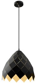 Lampa Sufitowa Wisząca Metalowa APP338-1CP Czarna