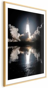 Plakat Udany start 21x30 cm z ramą złotą z marginesem ARTGEIST B