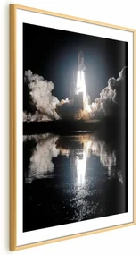 Plakat Udany start 60x90 cm z ramą złotą z marginesem ARTGEIST B