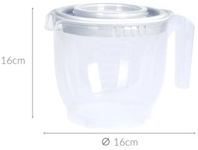 Miska do miksowania z pokrywką, pojemnik z miarką, 2200 ml