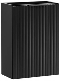Szafka wisząca pod umywalkę czarna ryflowany front 40 x 22 cm ASTROS Black