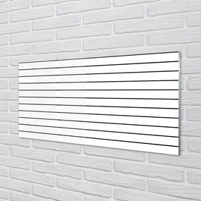 Szkło do Kuchni na Ścianę Minimalistyczne Czarne Kreski