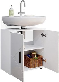 Zestaw mebli łazienkowych biały wysoki połysk 30x30x192 irma