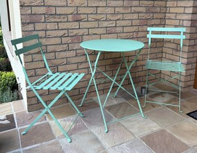 Składany stolik restauracyjny typu bistro Semplici, miętowy