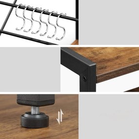 Regał kuchenny TAYLOR 95x80 cm, rustykalny brązowy