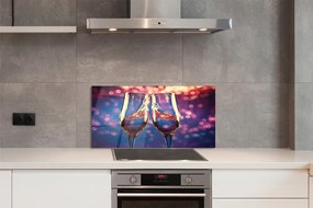 Panel nad Blat Kuchenny Kieliszki Szampana na Kolorowym Tle
