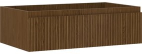 Mexen Rivel szafka łazienkowa podumywalkowa 80 cm, 1 szuflada, ryflowana , orzech - 91A20-08023-1-BF86