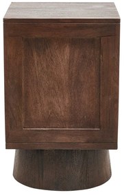 Ciemnobrązowa szafka nocna z litego drewna mango Crumble – WOOOD