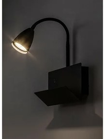 Rabalux 71089 lampa ścienna z miejscem do przechowywania Tacito, czarny