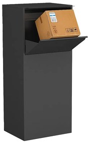 Skrzynka na paczki antracytowa - dł. 45 x szer. 35 x wys. 105 cm - COLIBRI
