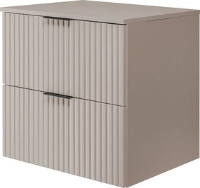 Szafka pod umywalkę, Kaszmir, 60 x 57 x 46 cm, uchwyt czarny + Blat