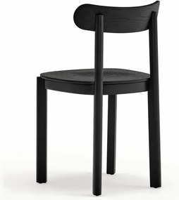 Czarne krzesło w dekorze jesionu Nara – Teulat