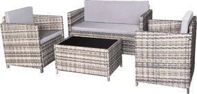 Zestaw mebli ogrodowych Luma szary - elegancki, komfortowy, trwały