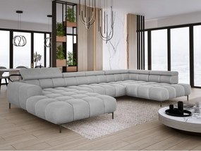 Narożnik PLAZA XL Prawostronny z elektryczną regulacją siedziska Tkanina APHRODITE 19 WERSAL