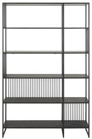 Czarny regał 120x185x35 cm Strington – Actona