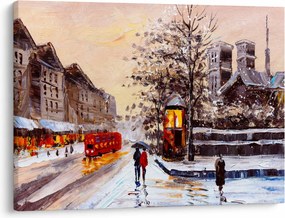 Obraz - Obraz miasta zimą (70x50 cm)