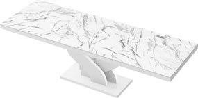 Stół rozkładany z marmurowym blatem Bella Hubertus marmur połysk