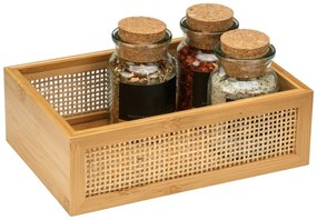 Bambusowy organizer łazienkowy Wenko Allegre, 22x7 cm