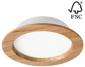 LED Oprawa wpuszczana WOODY SPOT LED/16,5W/230V 4000K dąb ø 18,5 cm