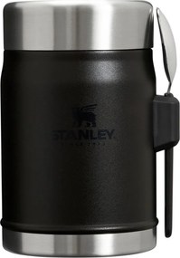 Termos na jedzenie ze stali nierdzewnej w kolorze matowej czerni 400 ml Legendary Food Jar + Spork Black 2.0 – Stanley