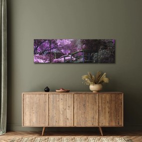 Obraz - fioletowe drzewa (170x50 cm)
