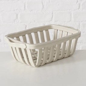 Ozdobna miska ceramiczna w kształcie kosza BARBERY, 24 x 15,5 cm