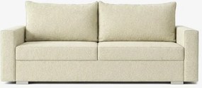 Sofa z Funkcją Spania DRAVOS Kremowa Japandi