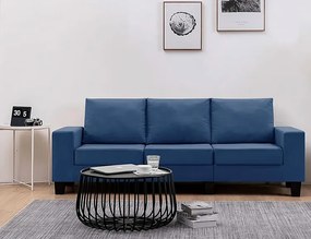 Trzyosobowa niebieska sofa z podłokietnikami - Lurra 3Q