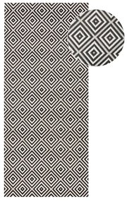 Czarno-biały chodnik odpowiedni na zewnątrz NORTHRUGS Karo, 80x200 cm