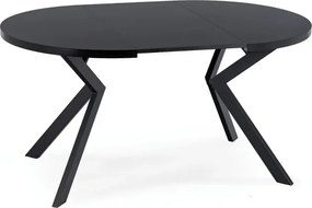 Stół Okrągły Rozkładany LUKAS 100-250 cm Czarny Nowoczesny Loft