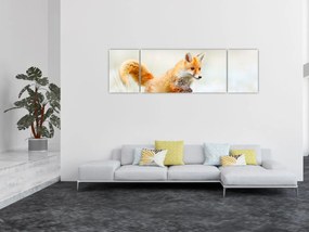Obraz - Skaczący lis (170x50 cm)